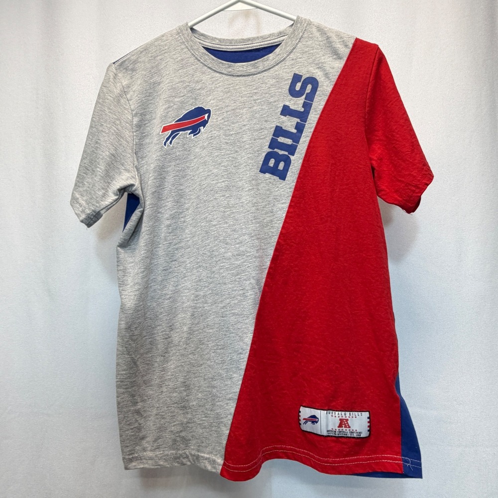 Buffalo Bills NFL Team Apparel T-Shirt Kids 18-20 Colorblock Tee‎ Womens Small